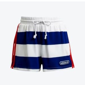 Adidas women's mid waist striped shorts size XS